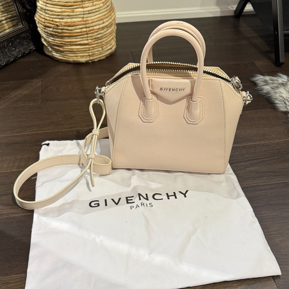Givenchy Mini Antigona Bag in Cream Leather